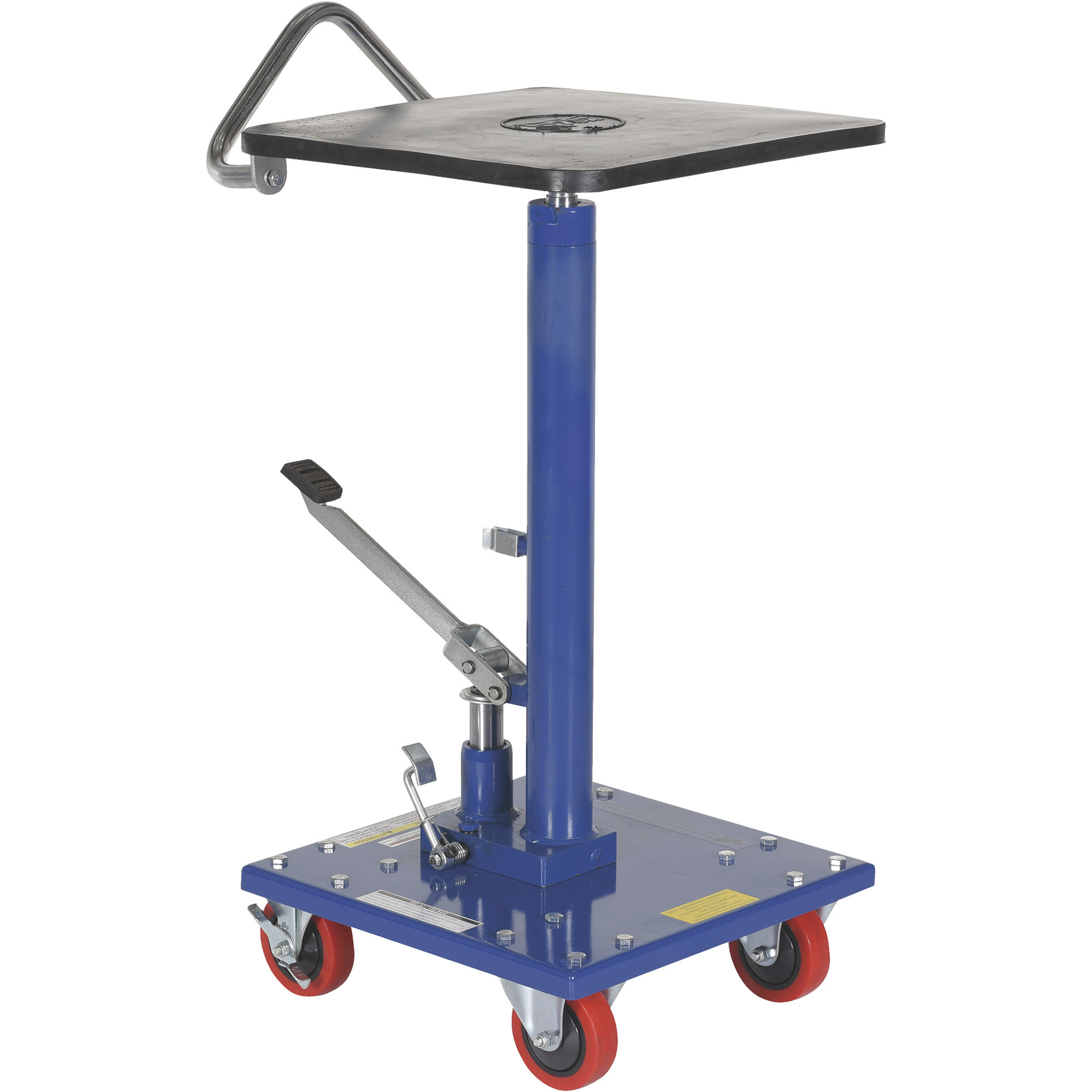 Vestil Manual Hydraulic Post Table - 200-Lb. Capacity, Telescoping, 4in. Poly Casters, Model# HT-02-1616A